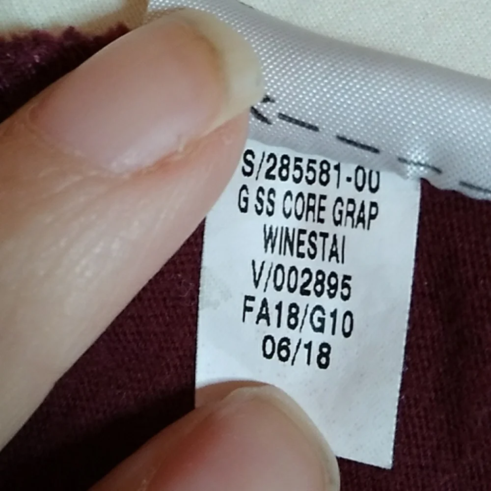 Old Navy, Girls Maroon XL, Short Sleeve Top